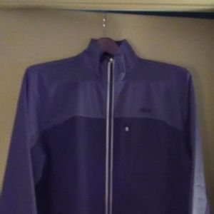 FILA Men's Lightweight Jacket Sz L Charcoal/Black